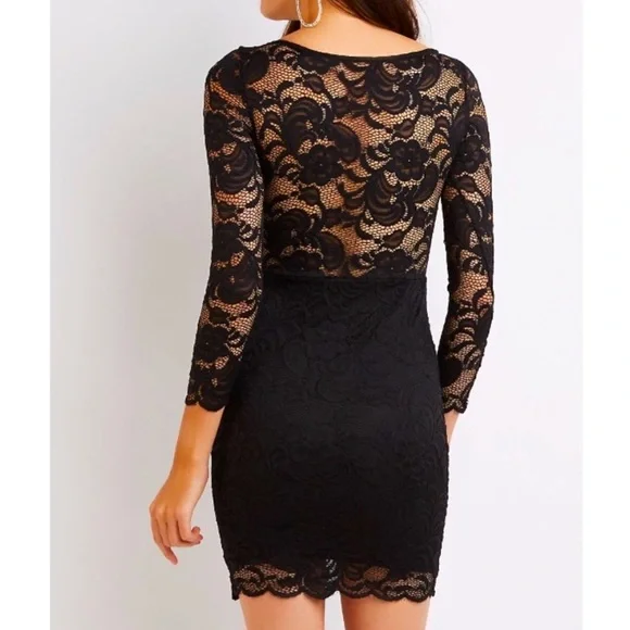Ambiance Black Lace Dress- size small